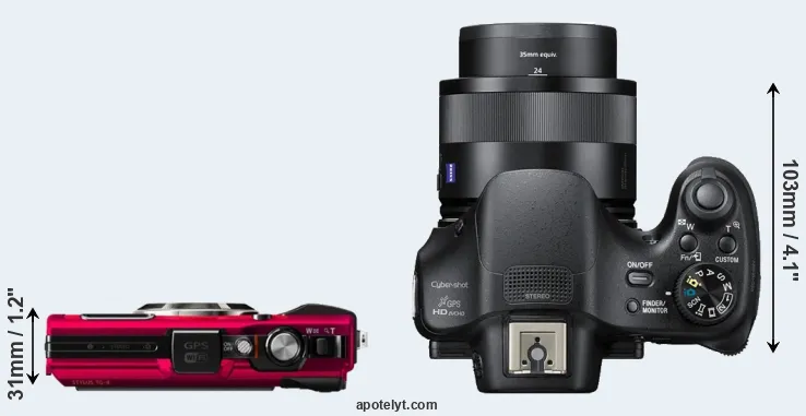 Compare TG-4 versus HX400V top