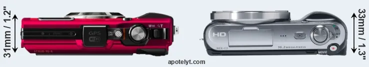 Compare TG-4 versus NEX-C3 top