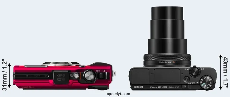 Compare TG-4 versus RX100 VI top