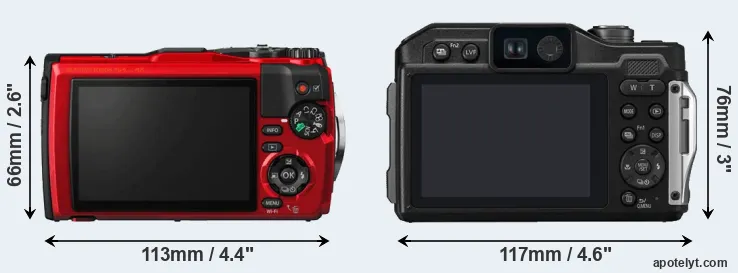 Comparison TG-5 or FT7 rear