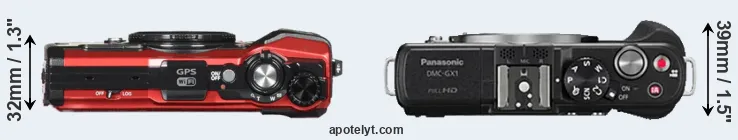 Compare TG-5 versus GX1 top