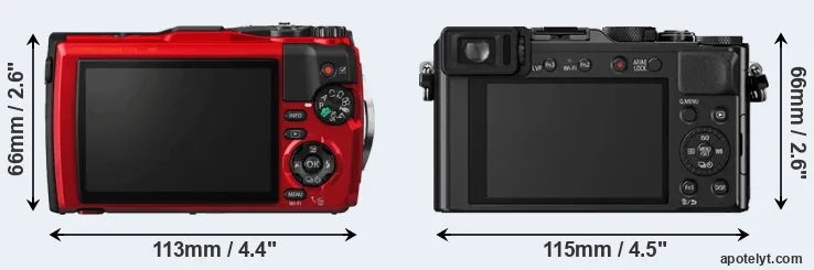 Comparison TG-5 or LX100 rear