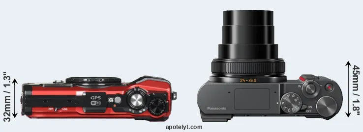 Compare TG-5 versus TZ200 top