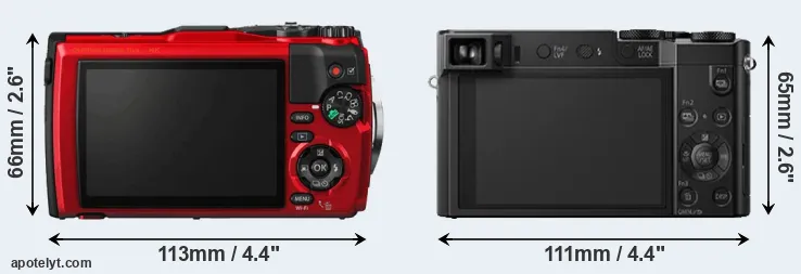 Comparison TG-5 or ZS100 rear
