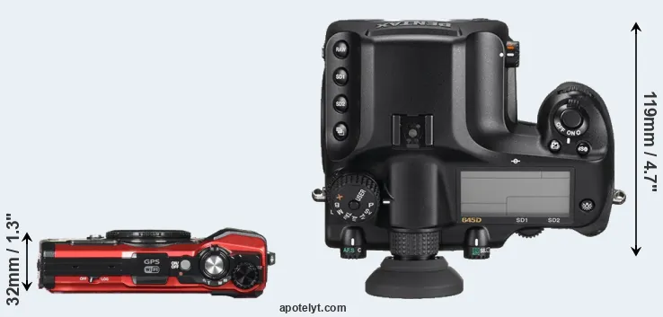 Compare TG-5 versus 645D top