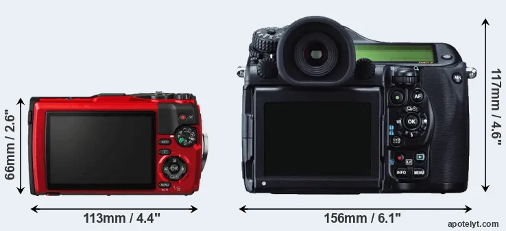 Comparison TG-5 or 645Z rear