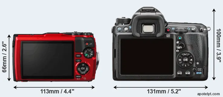 Comparison TG-5 or K-3 II rear