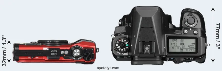 Compare TG-5 versus K-3 II top