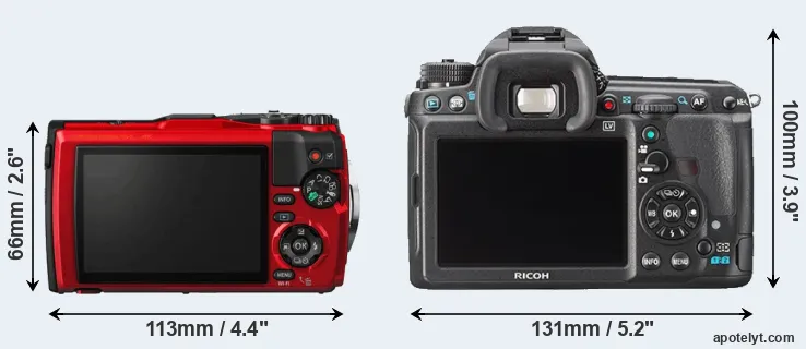 Comparison TG-5 or K-3 rear