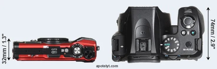 Compare TG-5 versus K-70 top