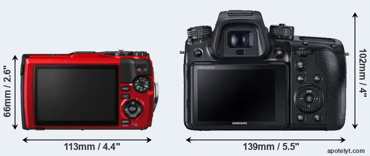 Comparison TG-5 or NX1 rear