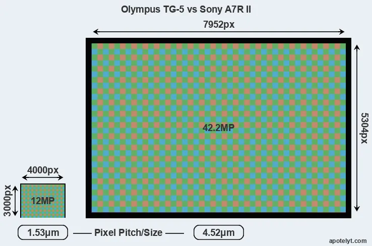 TG-5 versus A7R II MP
