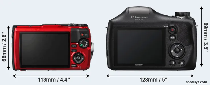 Comparison TG-5 or H300 rear