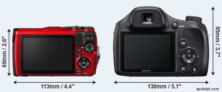 Comparison TG-5 or H400 rear