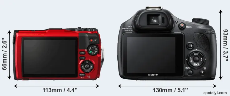 Comparison TG-5 or HX400V rear