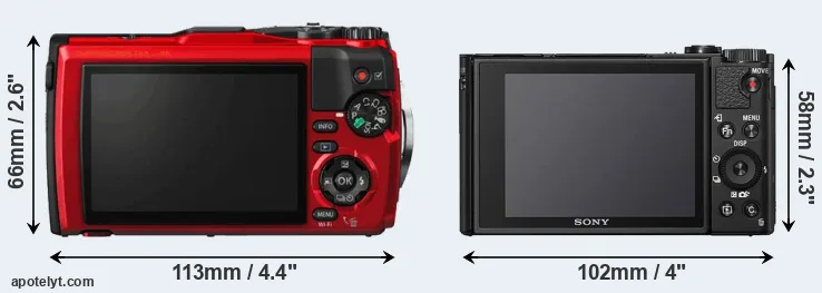 Comparison TG-5 or HX95 rear