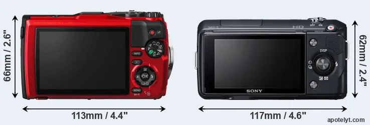 Comparison TG-5 or NEX-3 rear