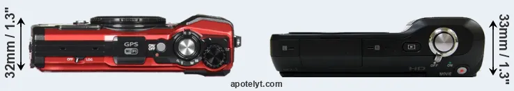 Compare TG-5 versus NEX-3 top