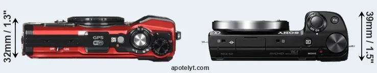 Compare TG-5 versus NEX-5R top