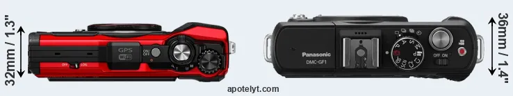 Compare TG-6 versus GF1 top