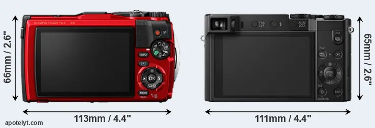 Comparison TG-6 or ZS100 rear