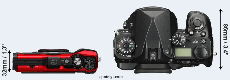 Compare TG-6 versus K-1 II top