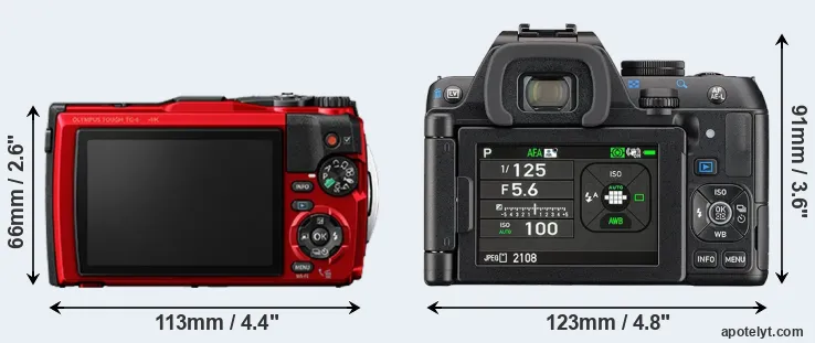 Comparison TG-6 or K-S2 rear
