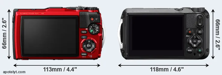 Comparison TG-6 or WG-6 rear
