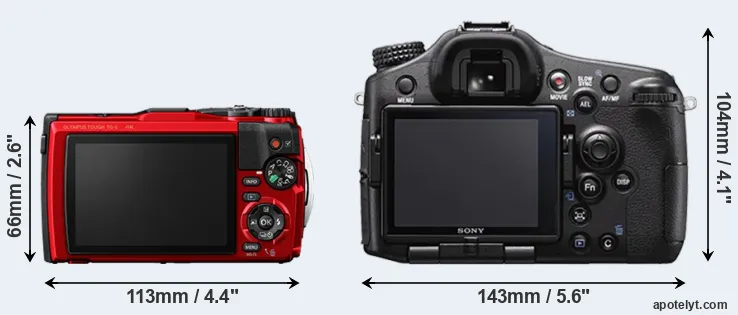 Comparison TG-6 or A77 II rear