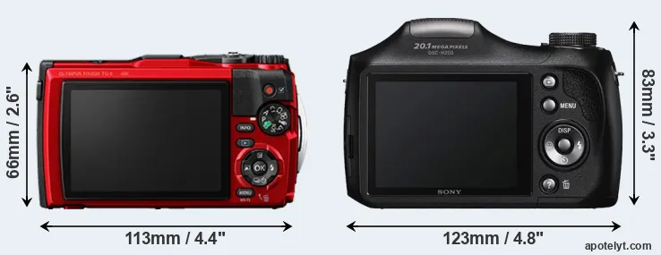 Comparison TG-6 or H200 rear