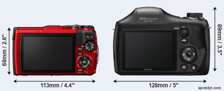 Comparison TG-6 or H300 rear