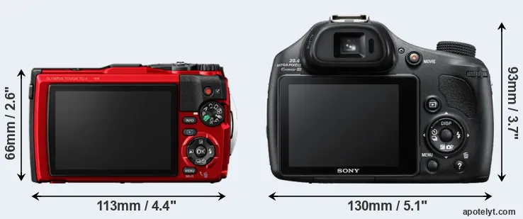 Comparison TG-6 or HX400V rear