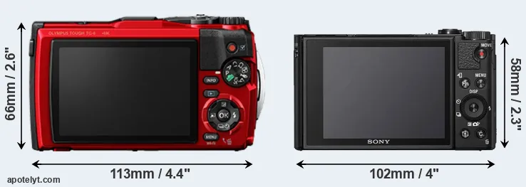 Comparison TG-6 or HX99 rear