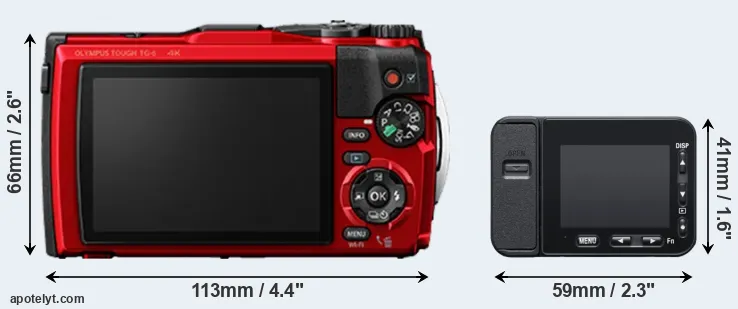 Comparison TG-6 or RX0 II rear