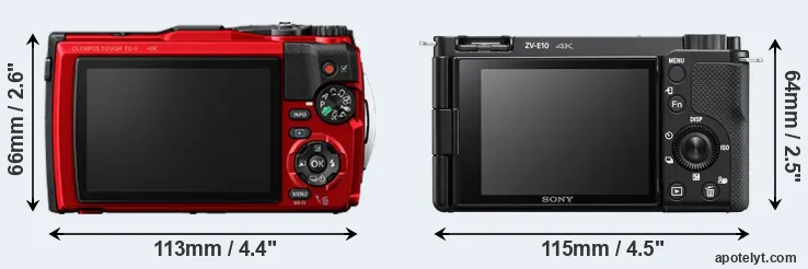 Comparison TG-6 or ZV-E10 rear
