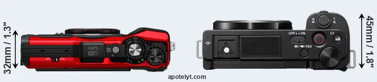 Compare TG-6 versus ZV-E10 top