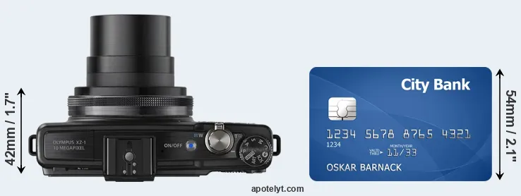 XZ-1 versus credit card top view