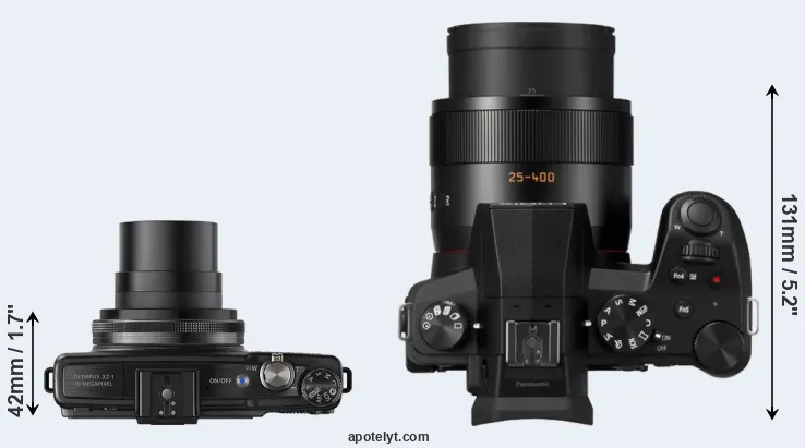 Compare XZ-1 versus FZ1000 II top