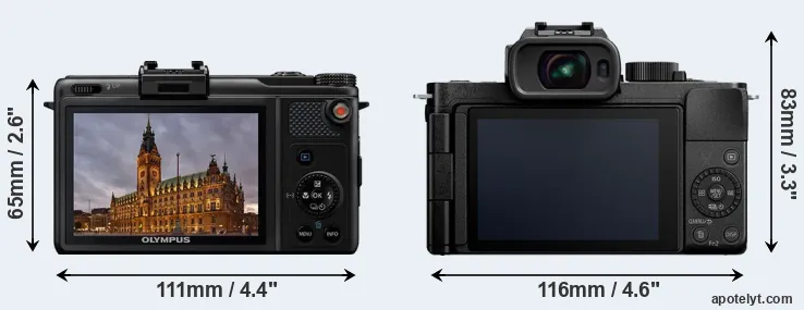 Comparison XZ-1 or G100 rear