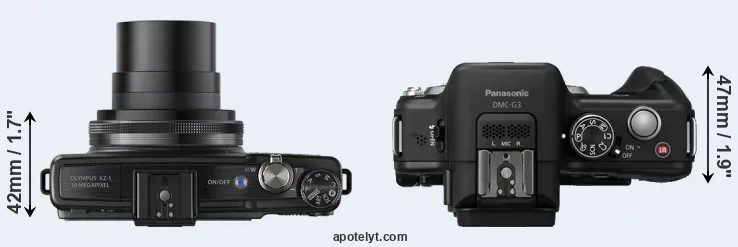 Compare XZ-1 versus G3 top