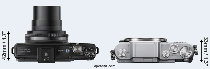 Compare XZ-1 versus GF7 top