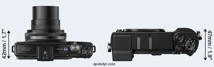 Compare XZ-1 versus GX9 top