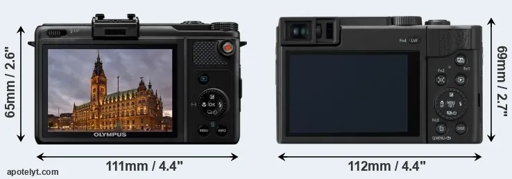 Comparison XZ-1 or ZS80 rear