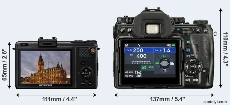 Comparison XZ-1 or K-1 II rear