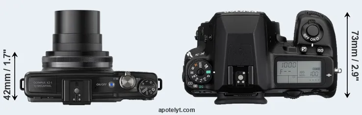 Compare XZ-1 versus K-5 top