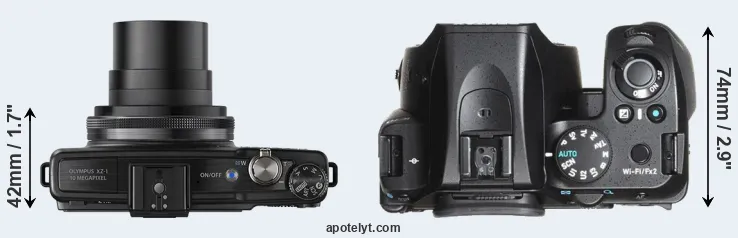 Compare XZ-1 versus K-70 top