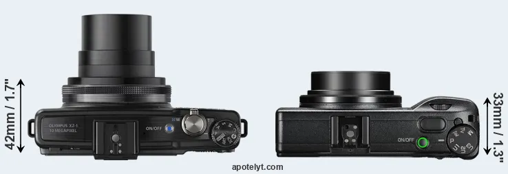 Compare XZ-1 versus GR III top