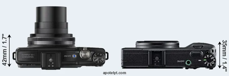 Compare XZ-1 versus GR top