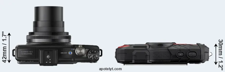 Compare XZ-1 versus WG-60 top