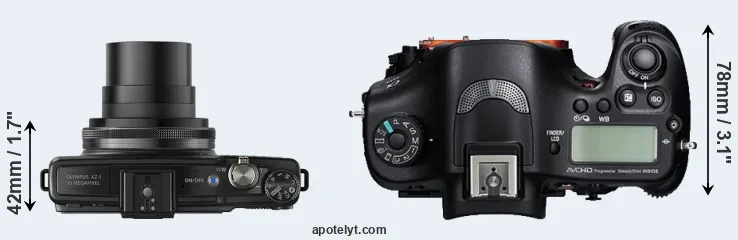Compare XZ-1 versus A99 top